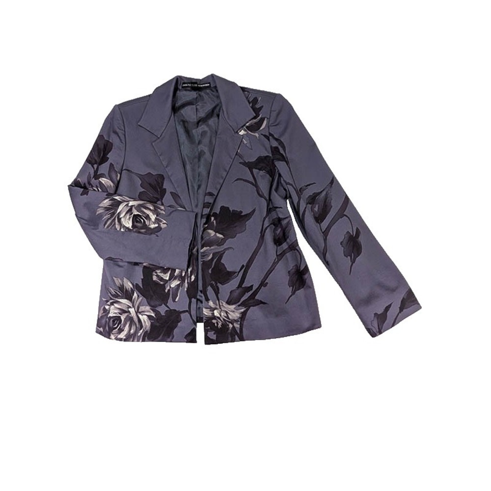 Linda Allard Ellen Tracy‎ Blazer Womens 12P Purple Dark Coquette Romantic 90s